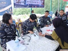 Kodaeral IV Gelar Bakti Kesehatan “Aku Cinta Laut” Bersama UNIBA dan Puskesmas Tanjung Sengkuang
