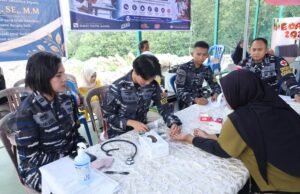 Kodaeral IV Gelar Bakti Kesehatan “Aku Cinta Laut” Bersama UNIBA dan Puskesmas Tanjung Sengkuang