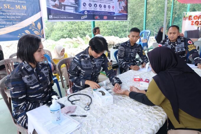 Kodaeral IV Gelar Bakti Kesehatan “Aku Cinta Laut” Bersama UNIBA dan Puskesmas Tanjung Sengkuang